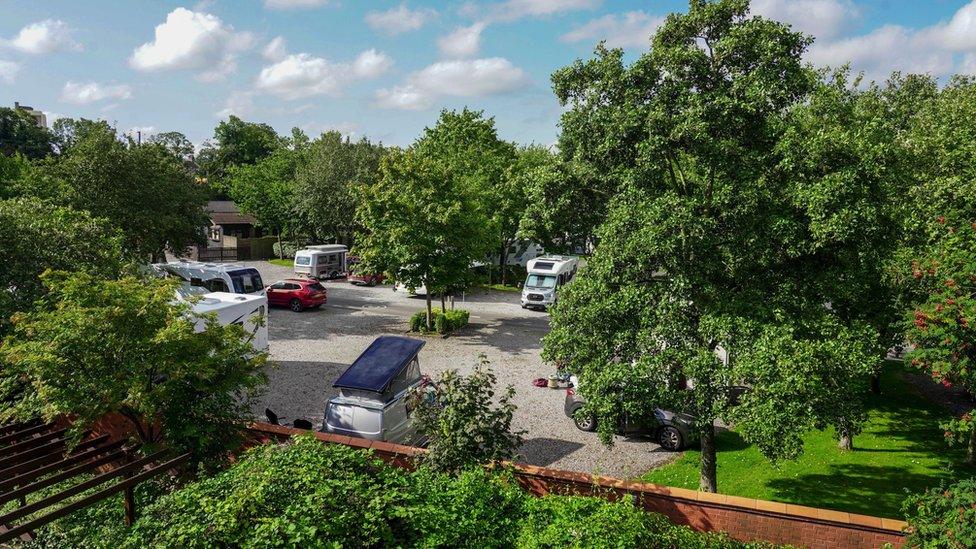 Trees at Baltic Wharf Caravan Site