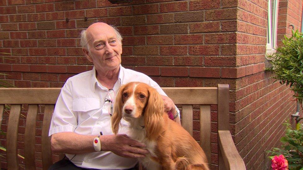 David O'Neill with his dog