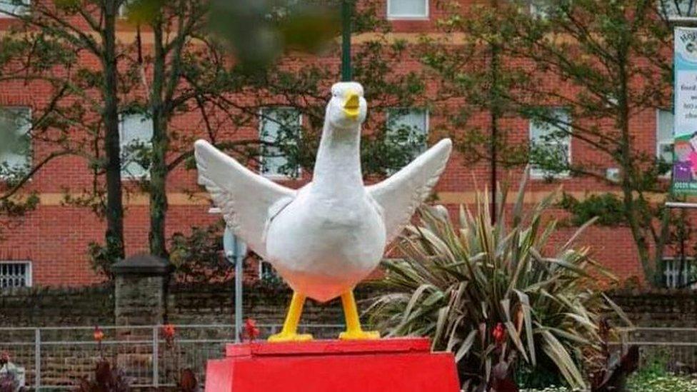 The Goose Fair mascot