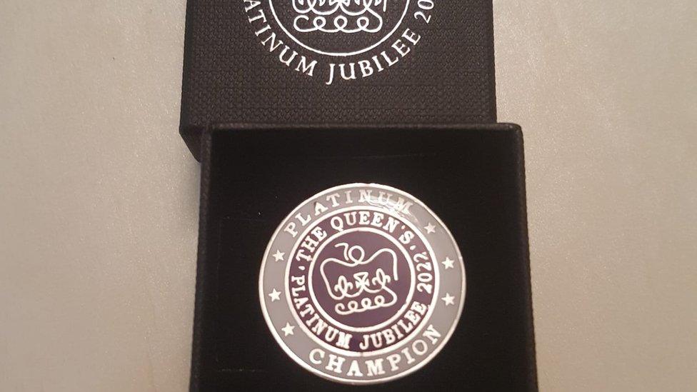 Platinum Jubilee Champion pin