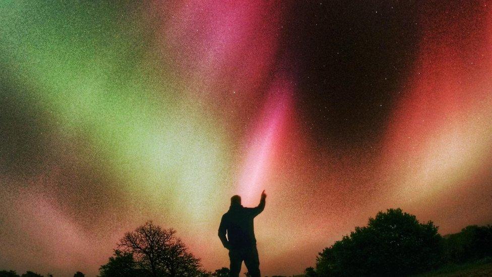 Northern Lights in Martlesham, Suffolk