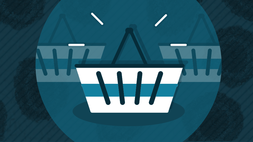 Graphic representing shopping