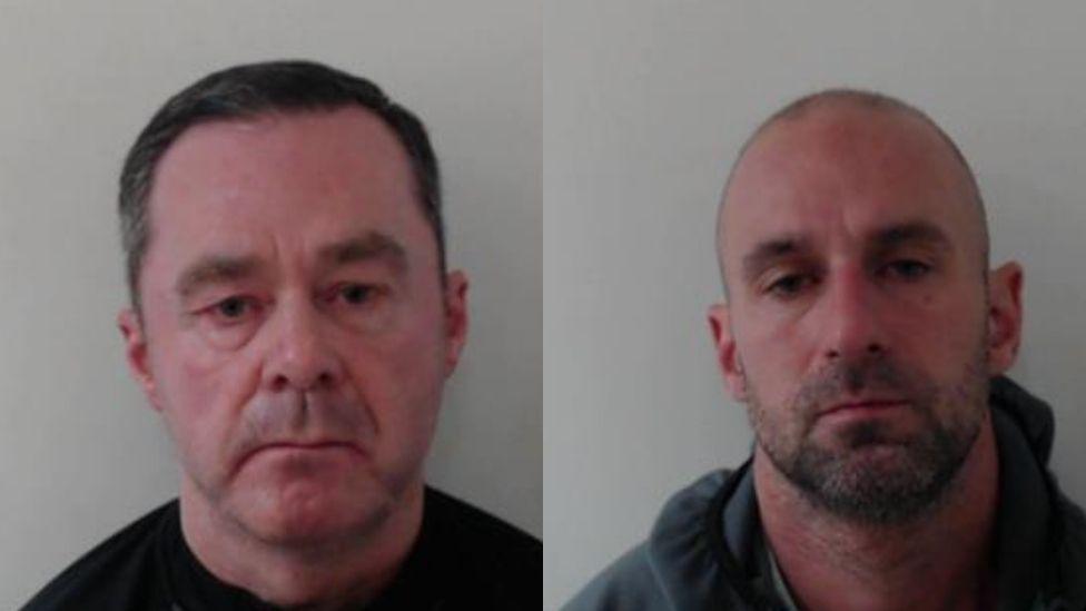 Left: Raymond Platt standing against a grey background. He is looking slightly off camera. He has dark hair and thick, dark eyebrows. He is wearing a black t-shirt.
Right: Craig Colquhoun standing against a grey background. He is bald. He has a short grey, stubbly beard. He is wearing a dark grey hoodie.