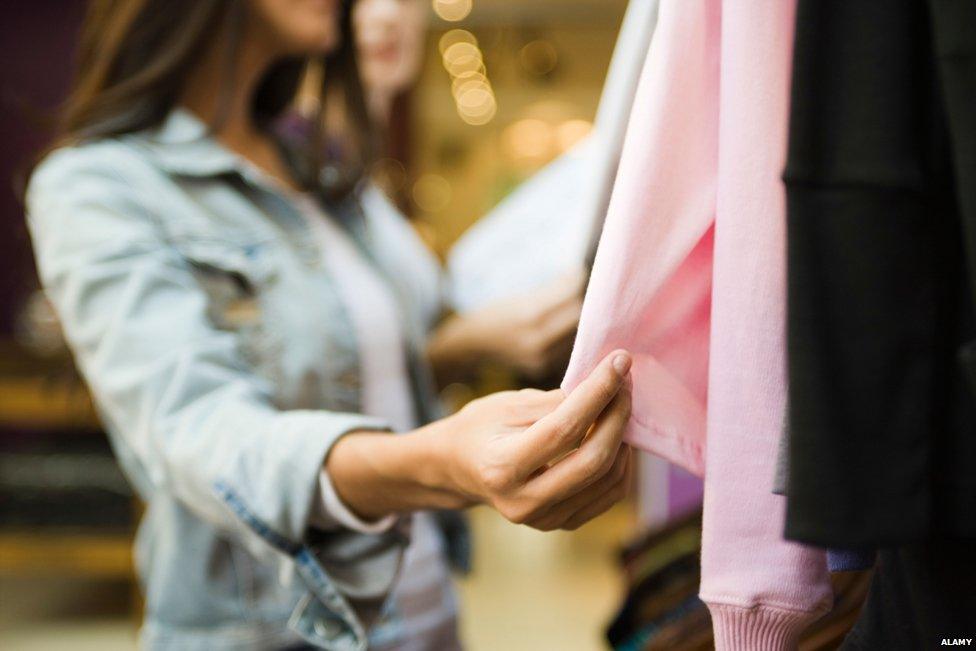 Shopper browsing