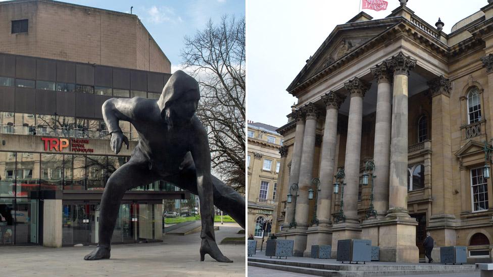 Theatre Royal Plymouth (left) and Newcastle