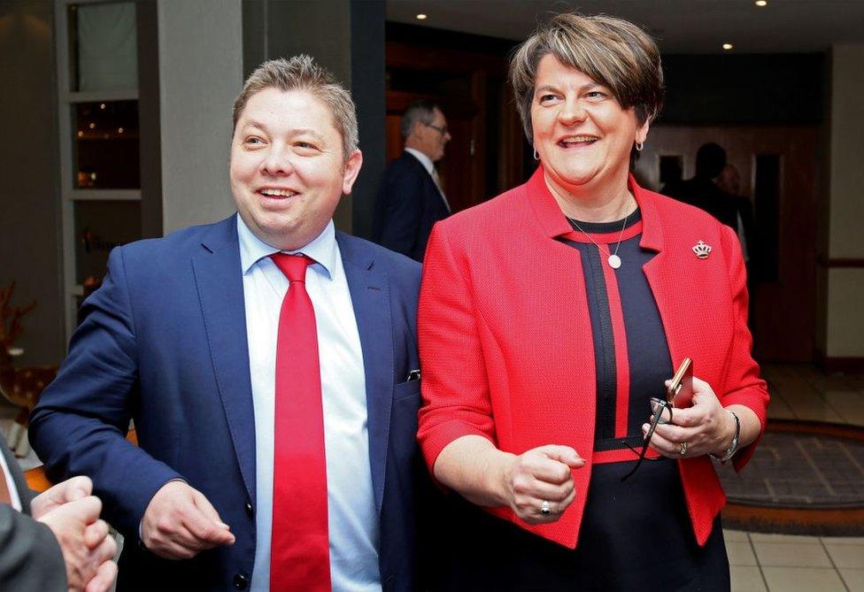 Timothy Johnston and Arlene Foster