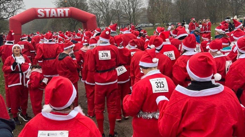 Derby Santa Run at Markeaton Park