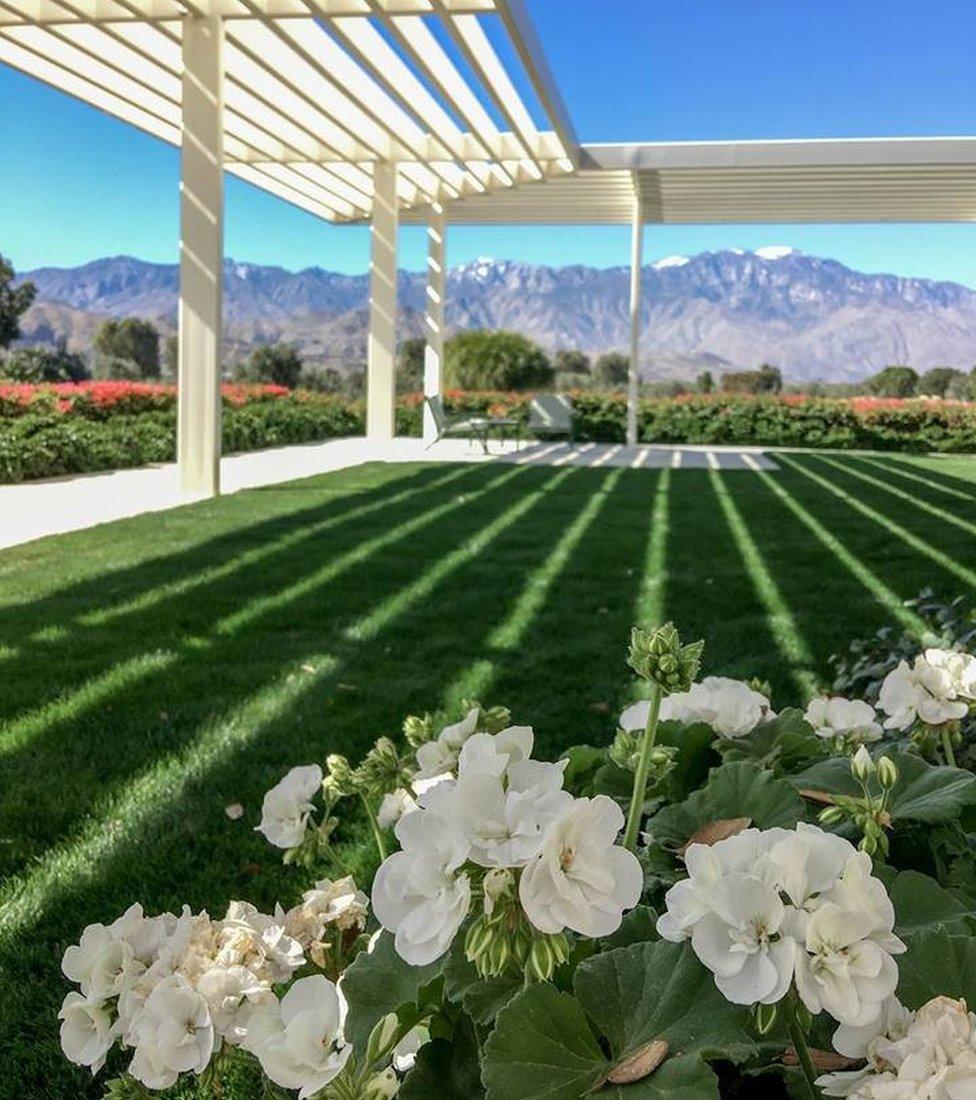 "The gardens at the Sunnylands historic residence," writes PM Lee