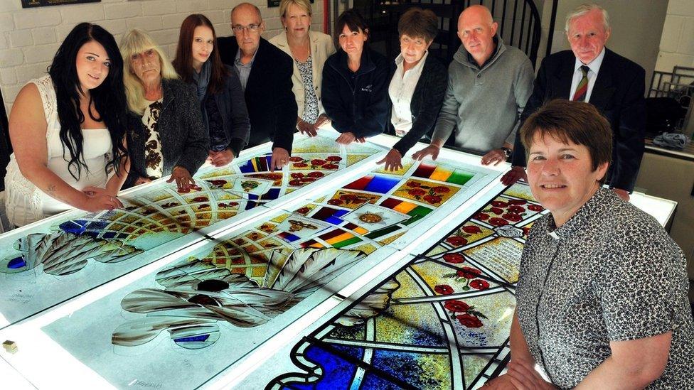 From left: Laura Patterson, Sandra Smith, Sarah Hart, Chris Hart, Dilys Hart, Helen Whittaker, Jill Hatton, Phil Hatton and churchwarden James Finlay and Rev Jane Nattrass