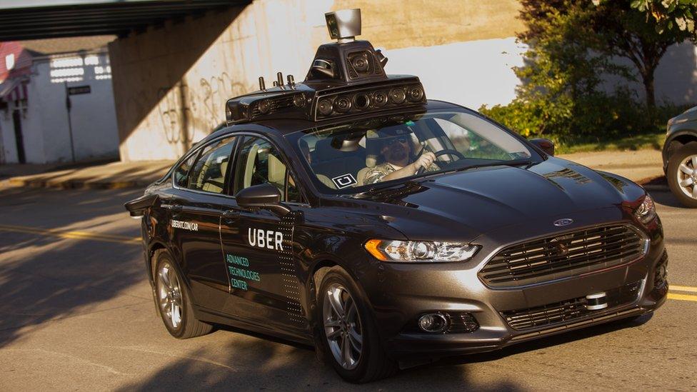 An Uber self driving car