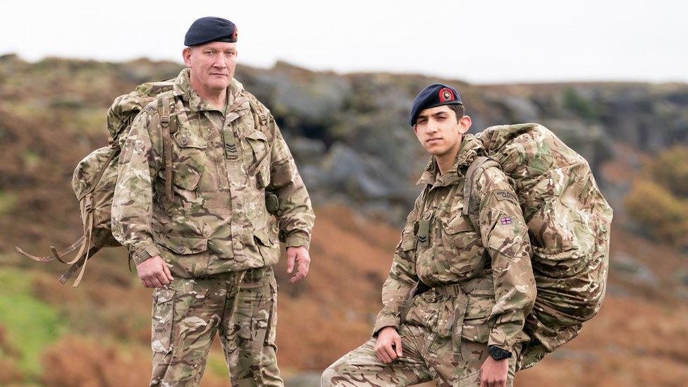 Sgt John Daley (left) and Salahudeen Hussain (right)