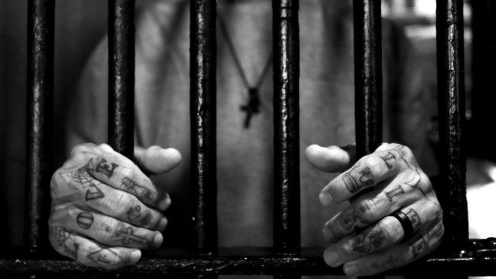 Branden Terrel stands in his cell on June 8, 2017 in San Quentin, California