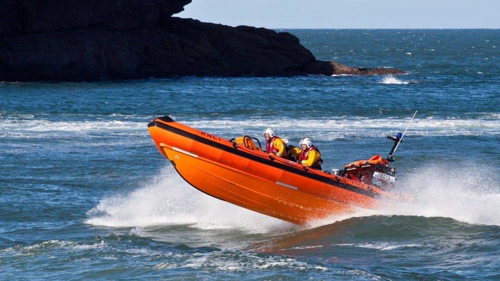 RNLI lifeboat at St Abbs