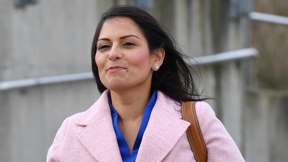 Home Secretary Priti Patel arrives to attend a cabinet meeting held at the National Glass Centre at the University of Sunderland on January 31, 2020 in Sunderland, United Kingdom