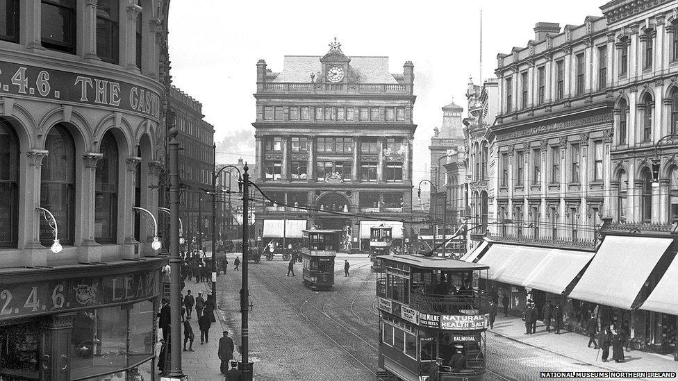 An archive view of Castle Place in Belfast