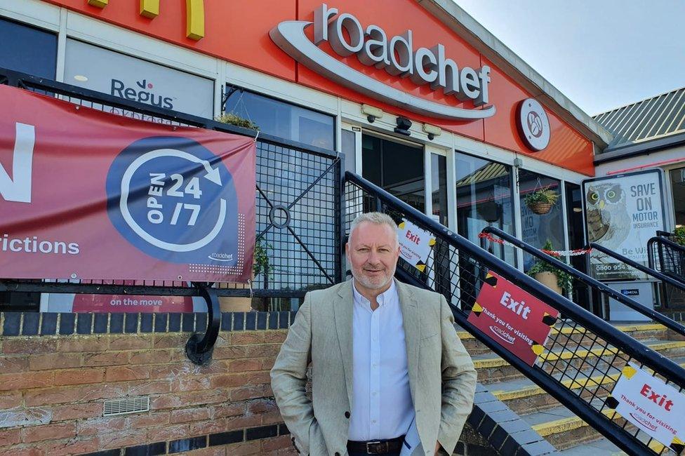 Mark Fox, chief executive of Roadchef, which runs Watford Gap