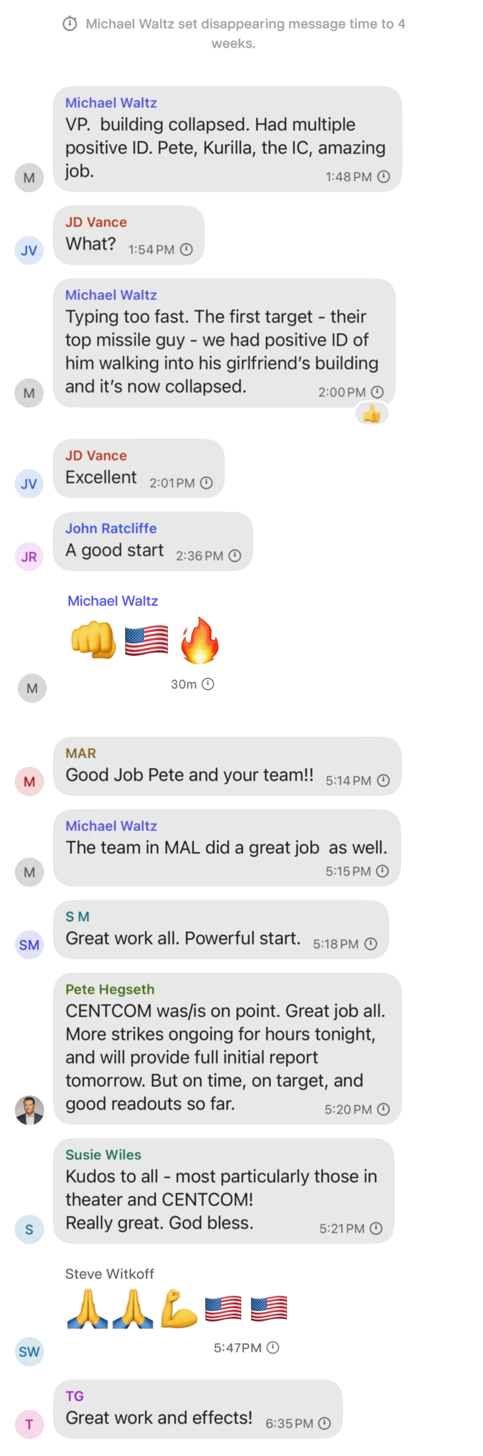 Read messages Trump officials exchanged on leaked Signal thread BBC News