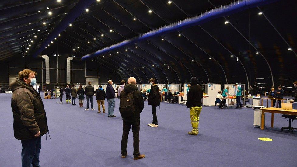 Vaccination centre open in Titanic Exhibition Centre