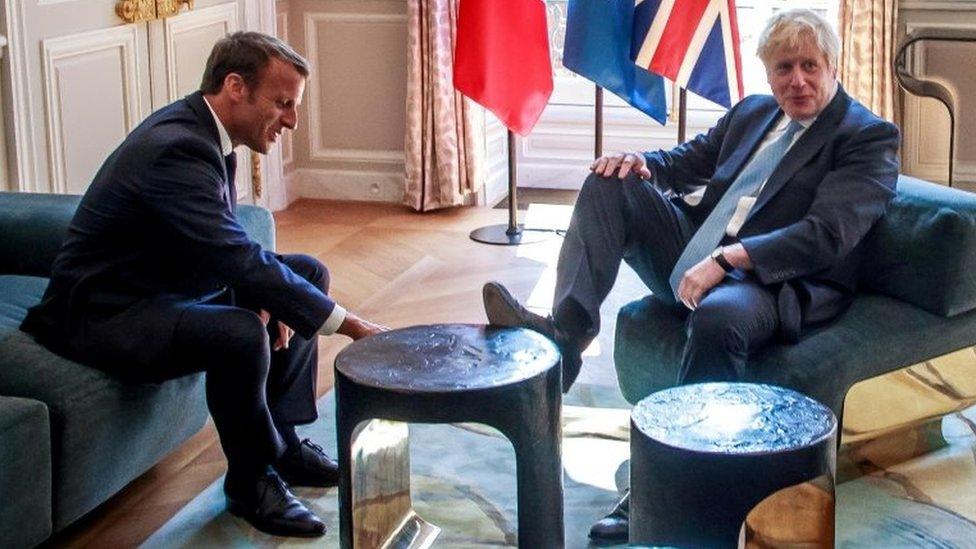 Emmanuel Macron and Boris Johnson