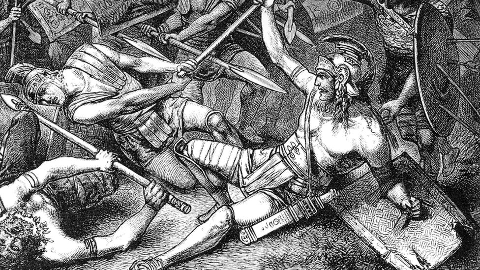 Illustration of Spartacus dying