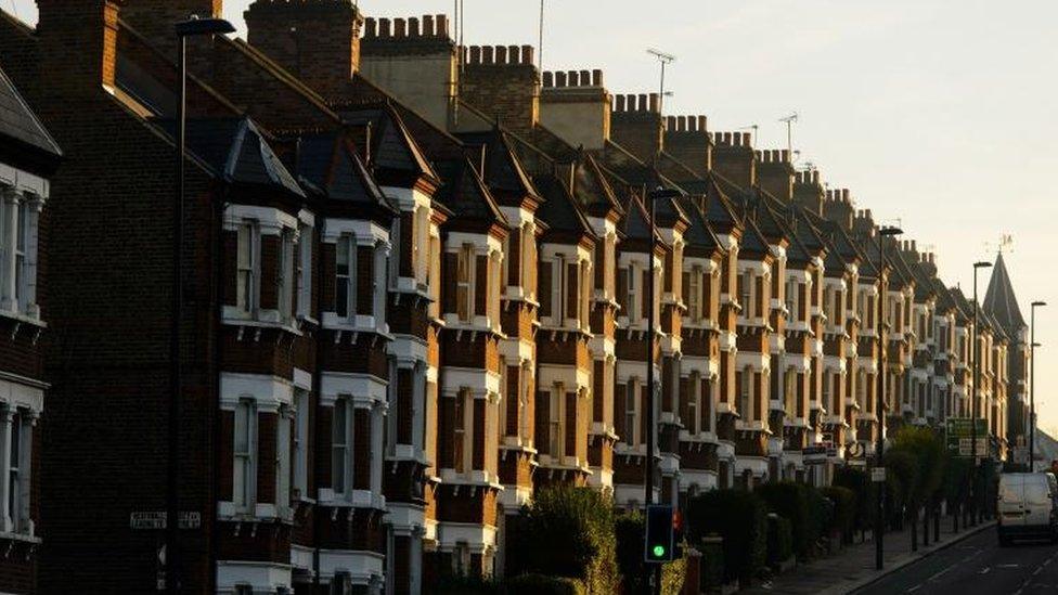 Terraced houses in London