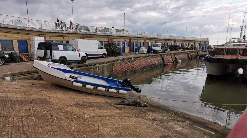 Lizzie is now resting on the slipway in Bridlington