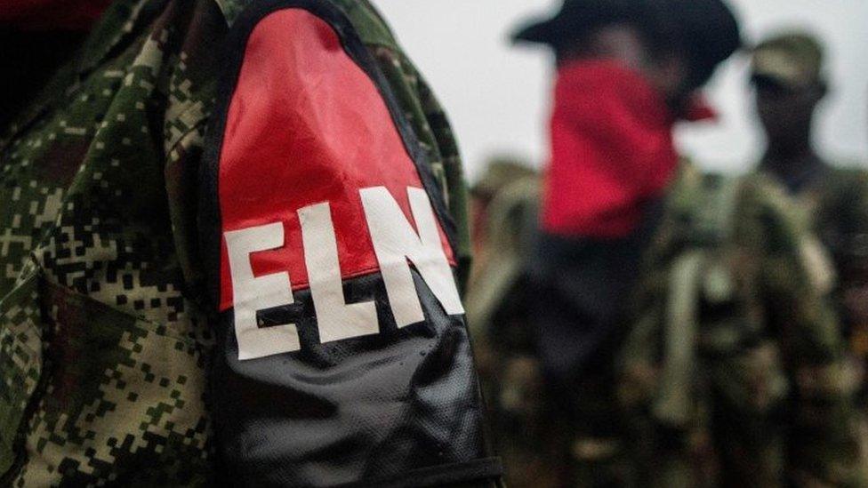 This file photo taken on November 19, 2017 National Liberation Army (ELN) guerrilla