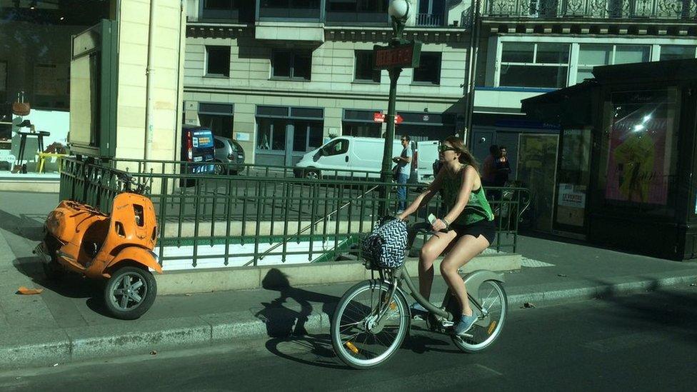 Cyclist in Paris