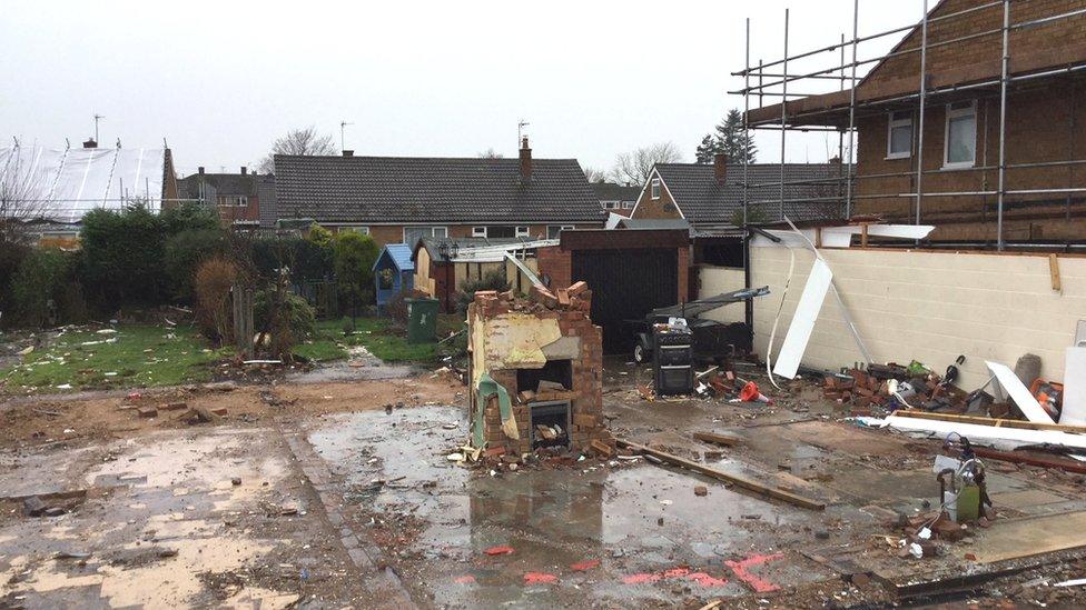 Two homes on Allington Drive, in Birstall, have been demolished