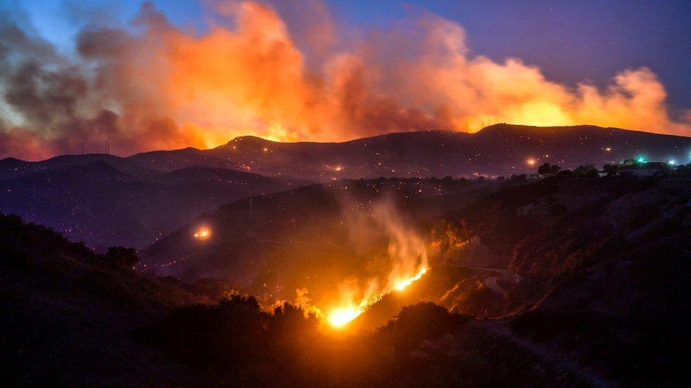 A wildfire has burned Thousand Oaks on Thursday night and throughout Friday