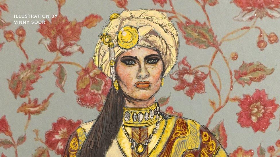 Drawing of Razia Sultan