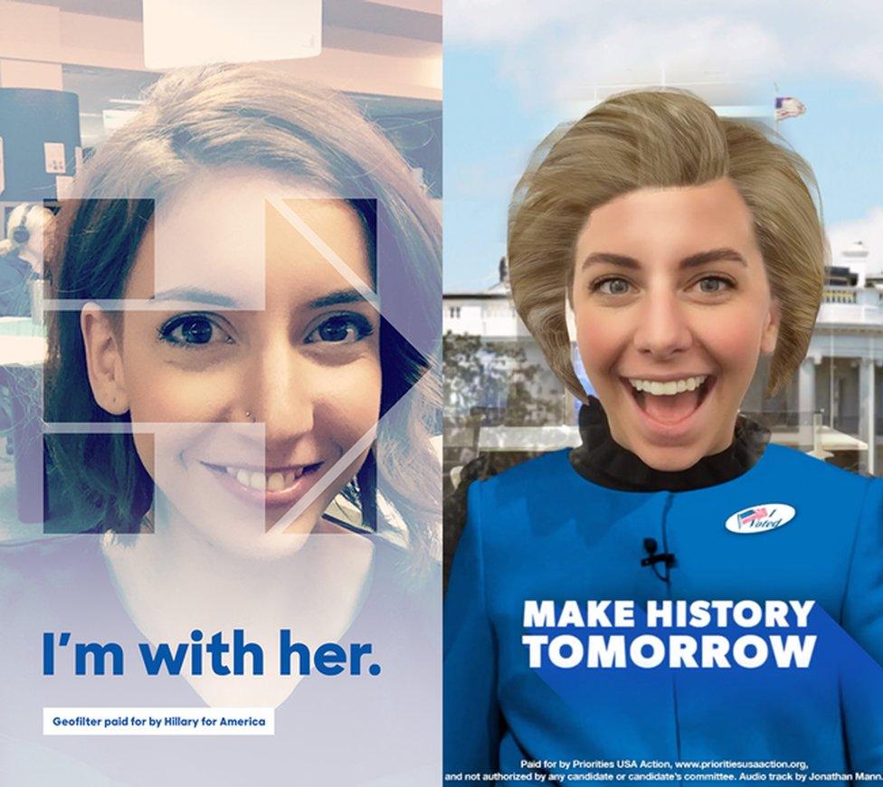 The Hillary Clinton Snapchat filter