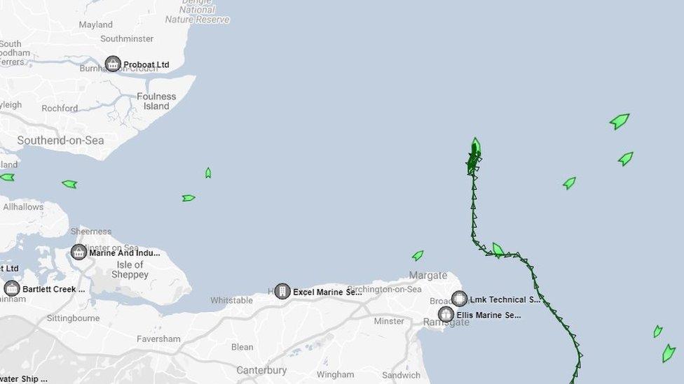 Screen grab from marinetraffic.com