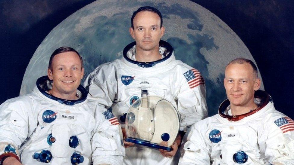 Neil Armstrong, Michael Collins and Buzz Aldrin,