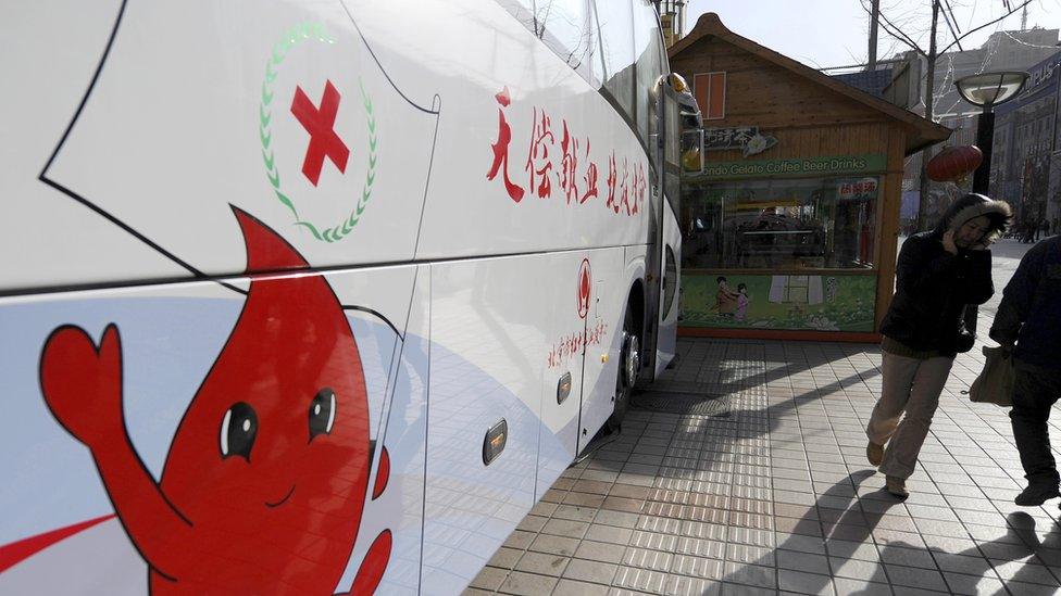 Chinese Red Cross bus