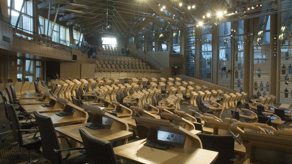 Scottish parliament chamber