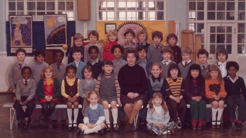 School photo featuring Steve McQueen