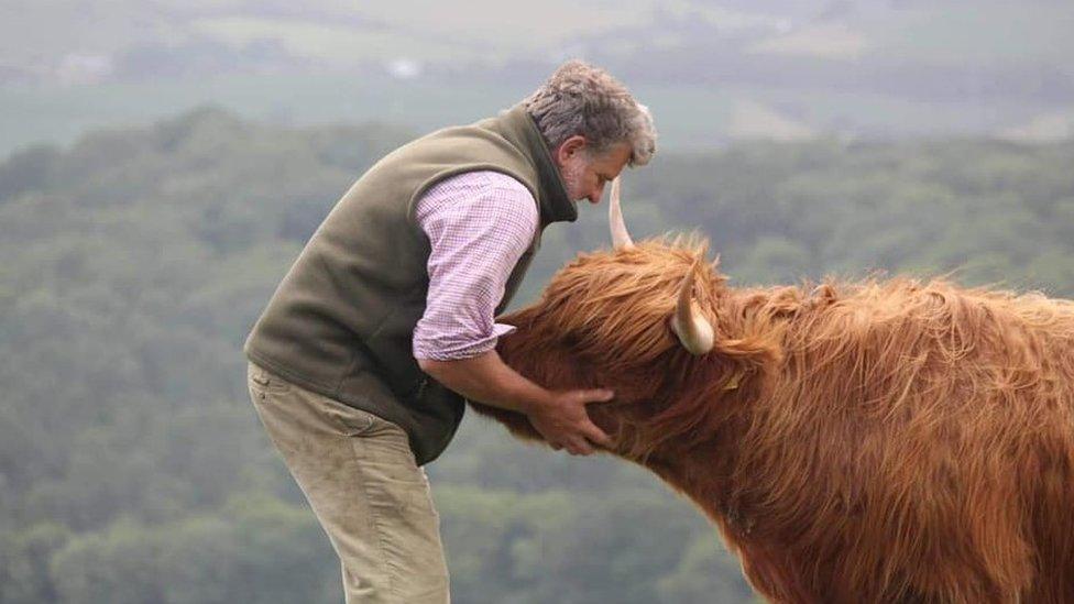 Farmer, Cameron Farquharson with Gladis