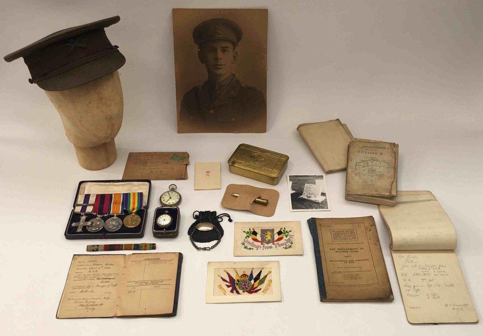 The collection also included other memorabilia including Herbert Disney's officer's cap