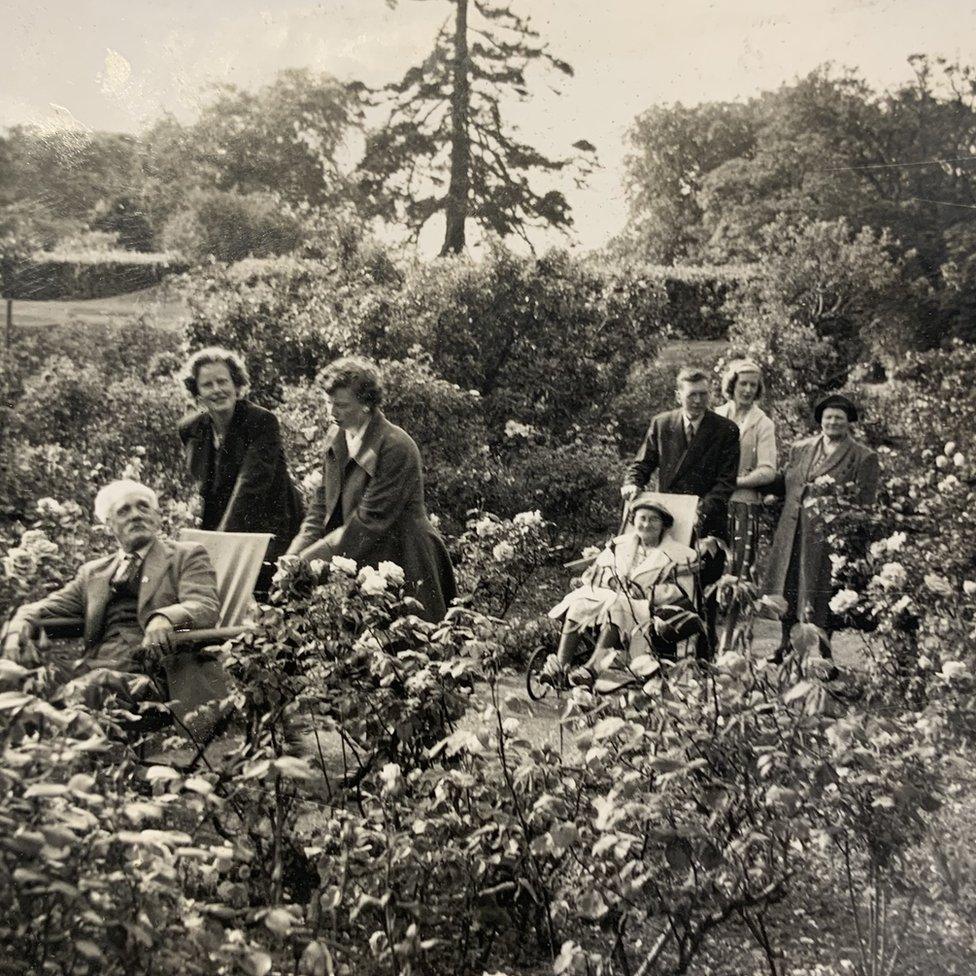 Mr Halnan, seated in a deckchair