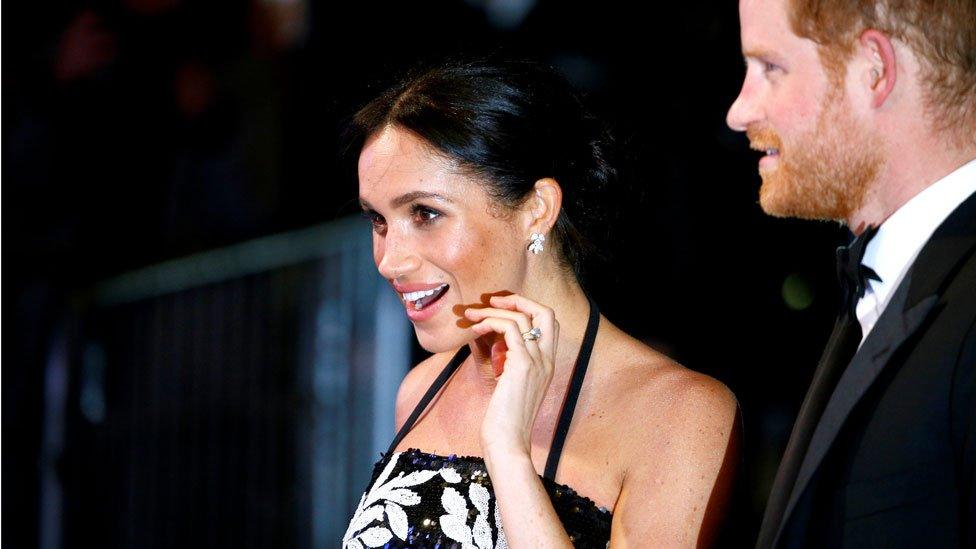 The Duke and Duchess of Sussex arriving at the Royal Variety Performance