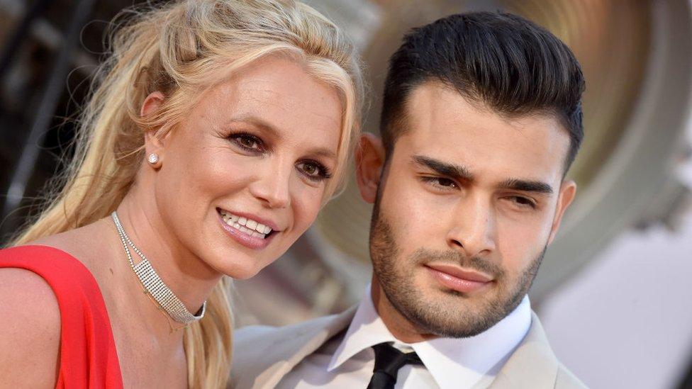 Britney Spears and Sam Asghari in 2019