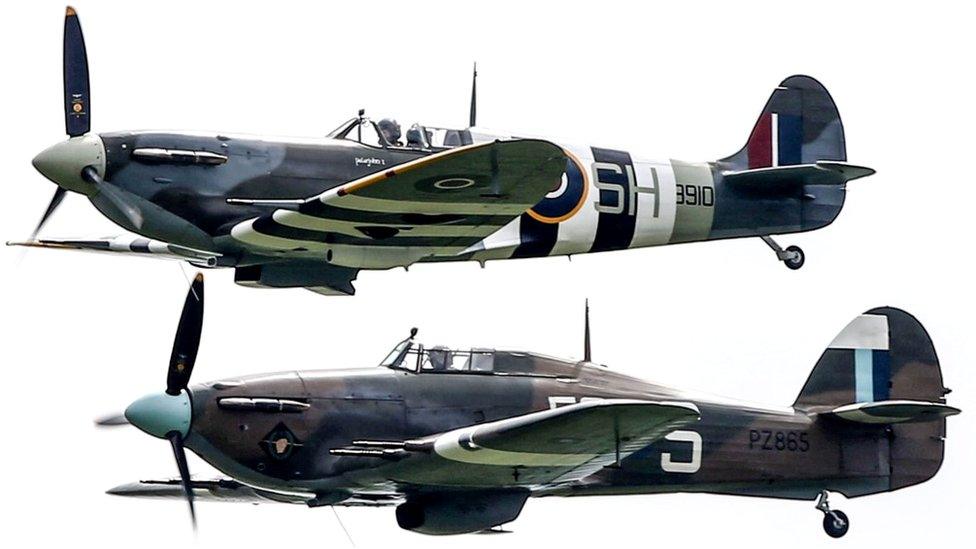 Spitfire and Hurricane