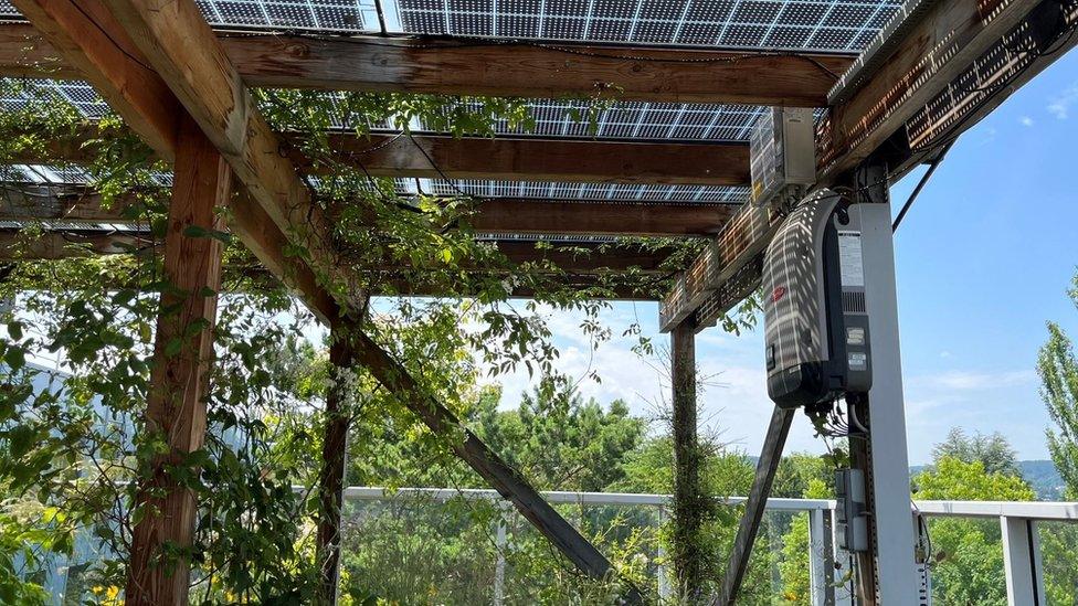 Solar pergola at Vienna University