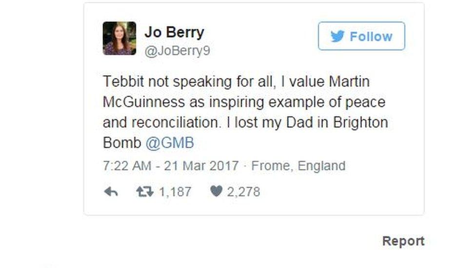 Jo Berry Tweet