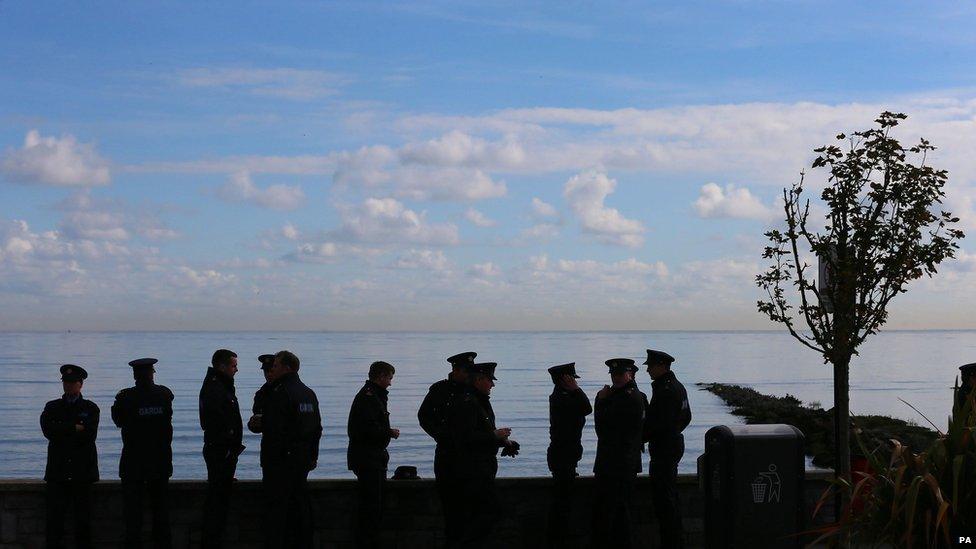 Gardai at Tony Golden's state funeral