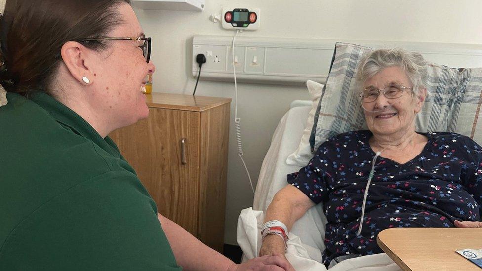 Patient, Connie Yearley with Rehabilitation Manager, Lucy Heap