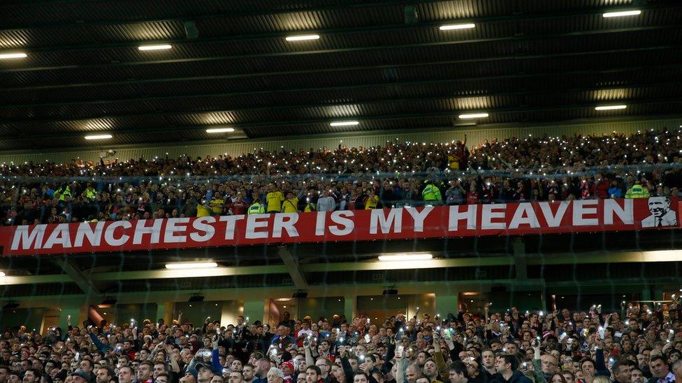 Middlesbrough fans at Old Trafford