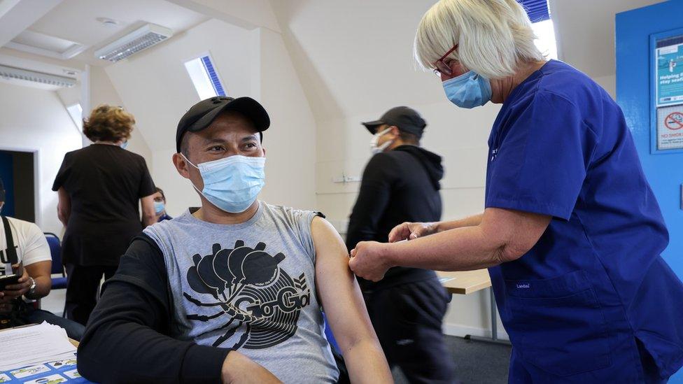 Fisherman receives vaccine