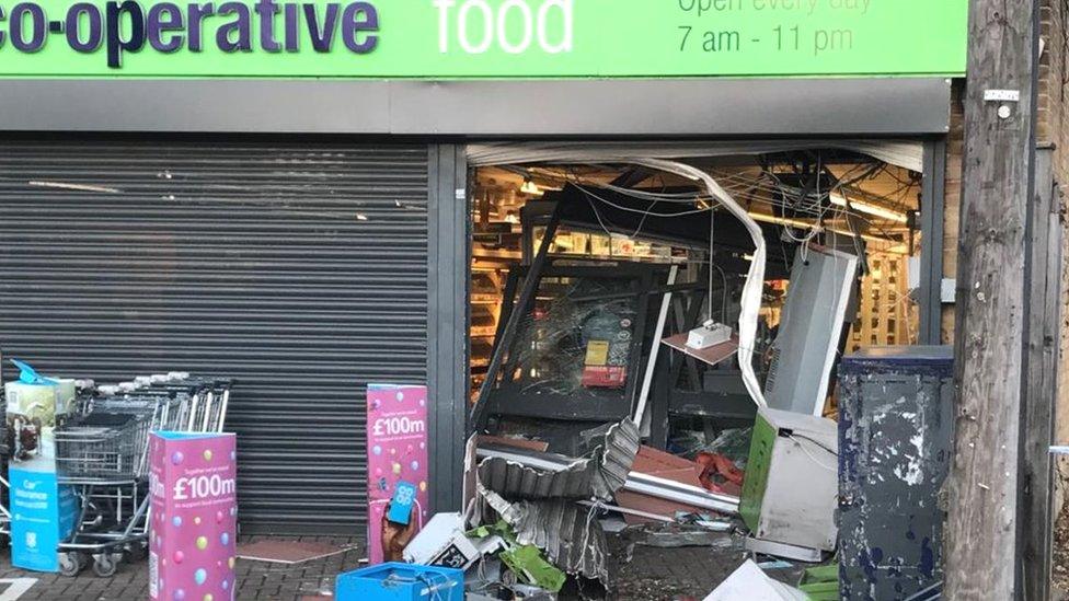 Co-op in Cambridge after ram-raid